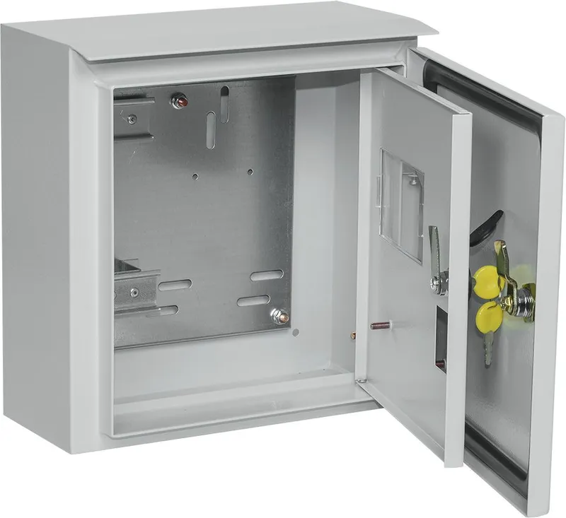 Щит распределительный IEK MKM51-N-04-54 TITAN ЩУ 1/1-1 У1 IP66 навесной 300мм 150мм 310мм 6мод. металл IP66 серый с возможностью установки счетчика (упак.:1шт)