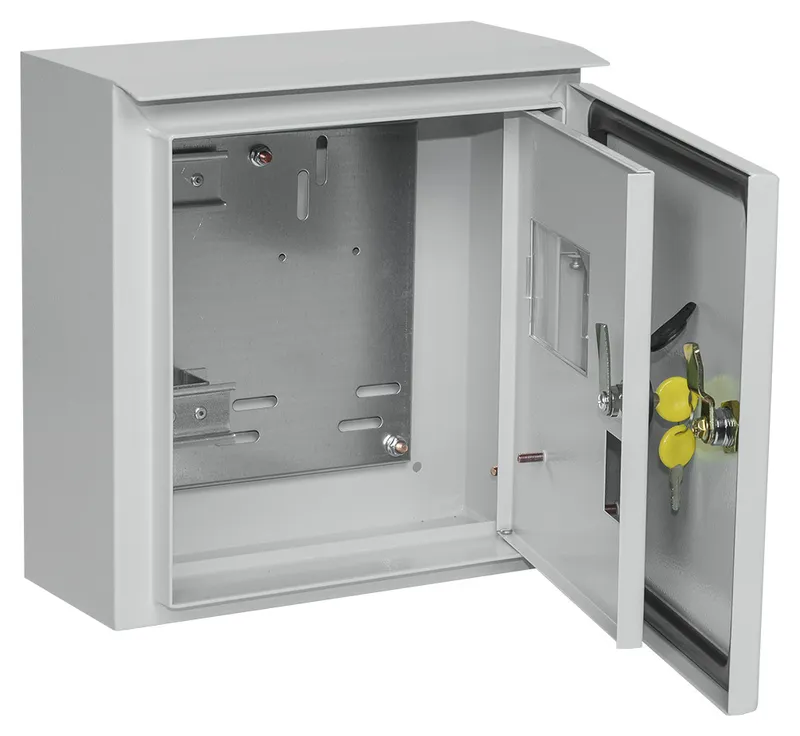 Щит распределительный IEK MKM51-N-04-54 TITAN ЩУ 1/1-1 У1 IP66 навесной 300мм 150мм 310мм 6мод. металл IP66 серый с возможностью установки счетчика (упак.:1шт)