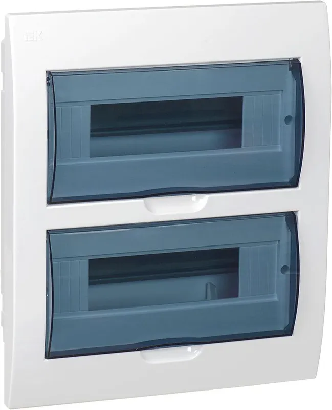 Щит распределительный IEK MKP12-V-24-40-10 ЩРВ-П-24 для установки модульных устройств встраиваемый 300мм 87мм 345мм 660B 24мод. пластик IP41 белый (упак.:1шт)