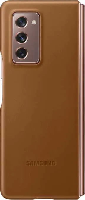 Чехол (клип-кейс) Samsung для Samsung Galaxy Z Fold2 Leather Cover коричневый (EF-VF916LAEGRU)