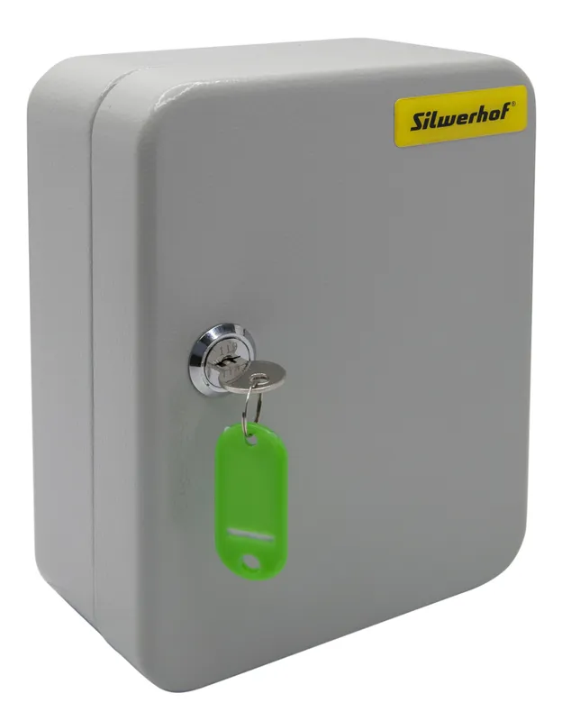 Шкафчик для ключей Silwerhof на 20ключ. 200x160x80мм комппл.20 брелков серый металл