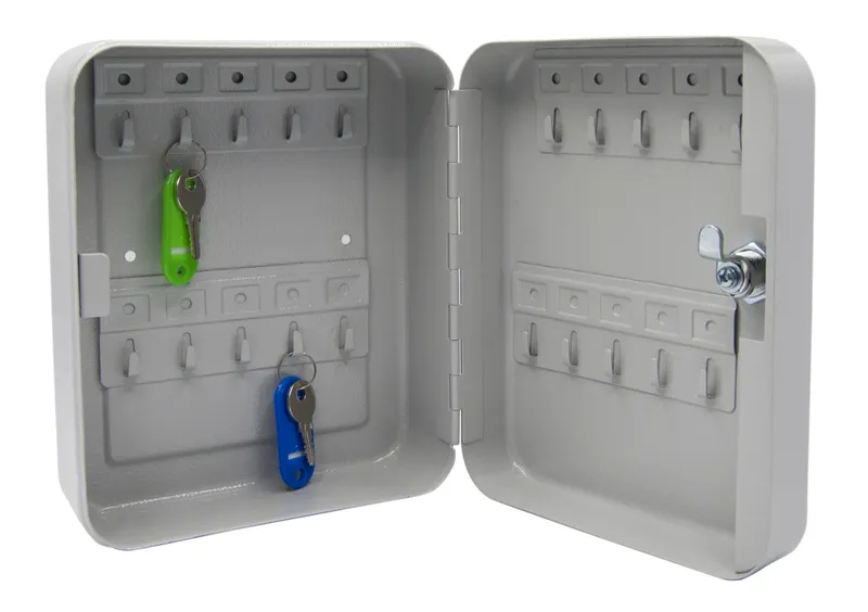 Шкафчик для ключей Silwerhof на 20ключ. 200x160x80мм комппл.20 брелков серый металл