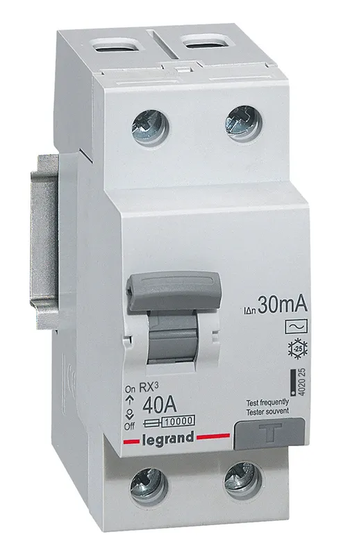 Выключатель дифф.тока УЗО Legrand RX3 402025 40A 30мА AC 2П 230В 2мод