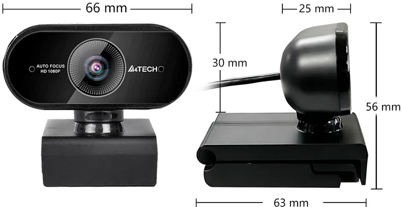 Камера Web A4Tech PK-930HA черный 2Mpix (1920x1080) USB2.0 с микрофоном