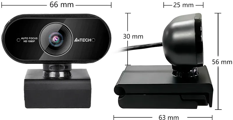 Камера Web A4Tech PK-930HA черный 2Mpix (1920x1080) USB2.0 с микрофоном