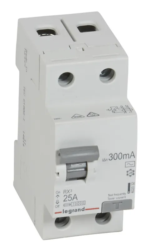 Выключатель дифф.тока УЗО Legrand RX3 402032 25A 300мА AC 2П 230В 2мод