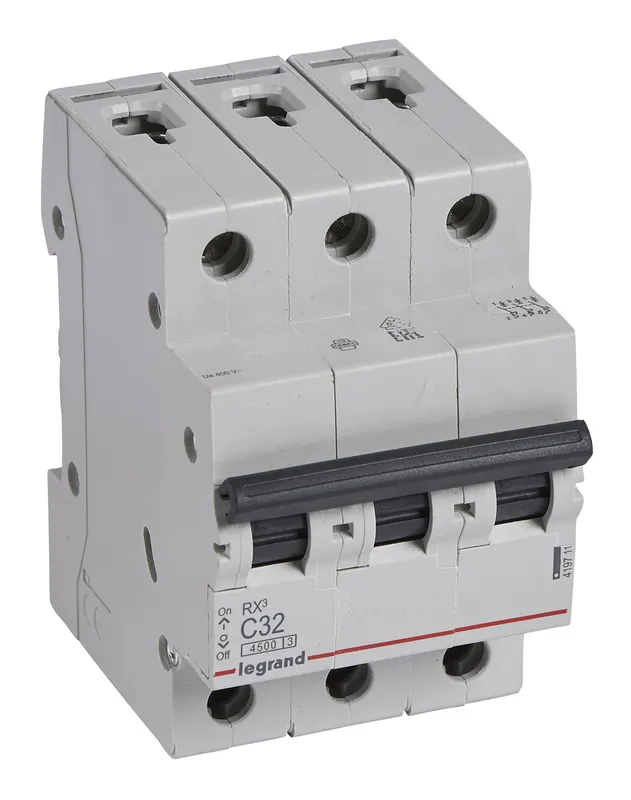Выключатель автоматический Legrand RX3 419711 32A тип C 4.5kA 3П 400В 3мод