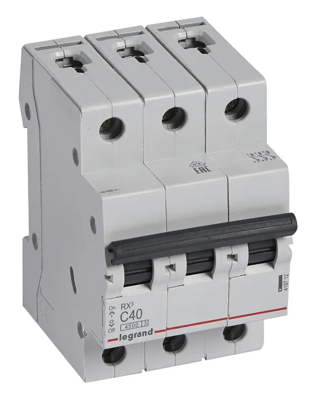 Выключатель автоматический Legrand RX3 419712 40A тип C 4.5kA 3П 400В 3мод