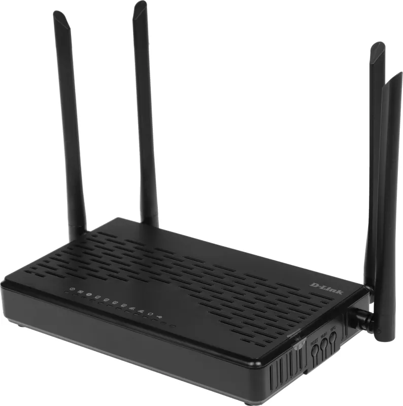Роутер беспроводной D-Link DIR-825/GFRU/R3A AC1200 1000BASE-X SFP/4G ready черный