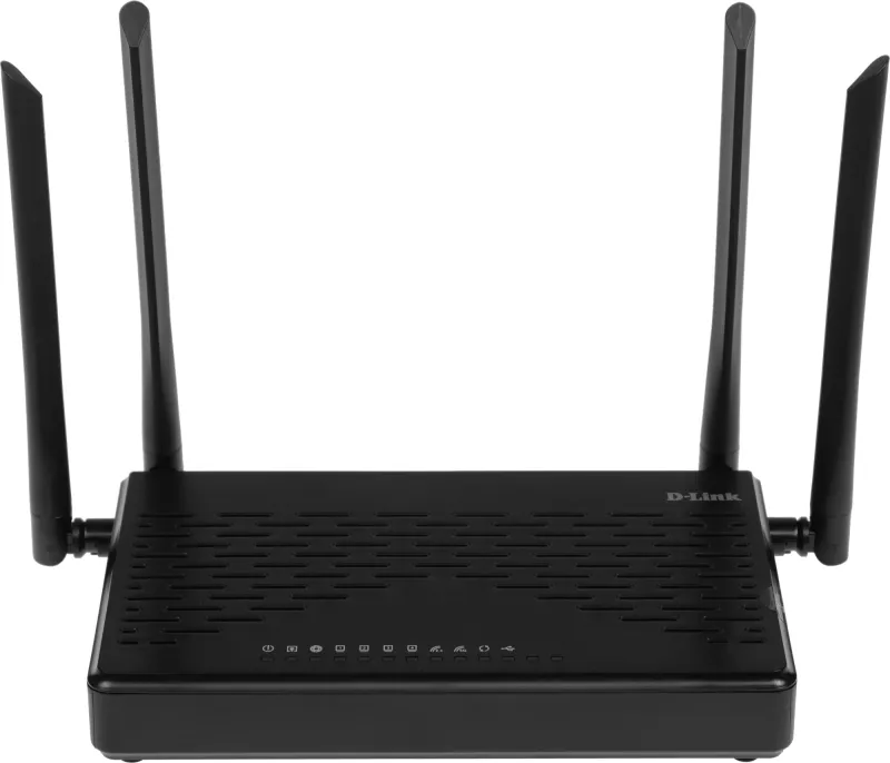 Роутер беспроводной D-Link DIR-825/GFRU/R3A AC1200 1000BASE-X SFP/4G ready черный