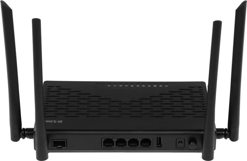 Роутер беспроводной D-Link DIR-825/GFRU/R3A AC1200 1000BASE-X SFP/4G ready черный