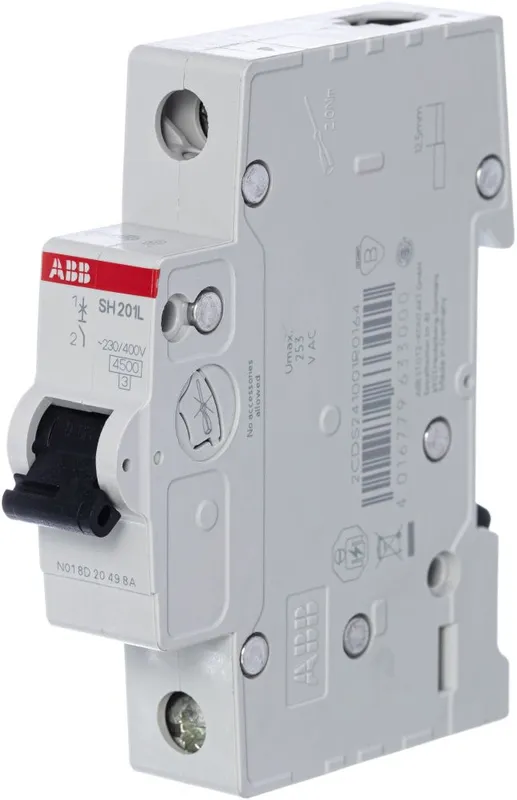 Выключатель автоматический ABB 2CDS241001R0164 SH201L 16A тип C 4.5kA 1П 230/400В 1мод