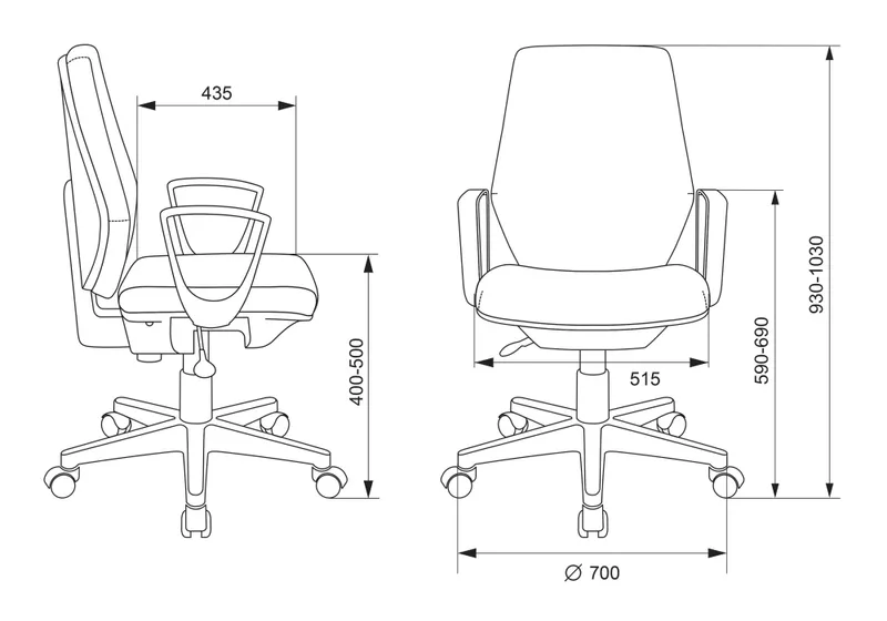 Кресло Бюрократ CH-W545 синий 38-415 крестов. пластик пластик белый
