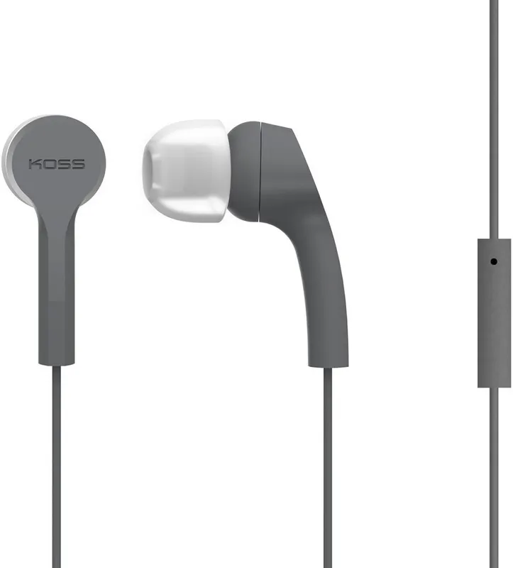 Гарнитура вкладыши Koss KEB9iGRY 1.2м серый проводные в ушной раковине (15118051)