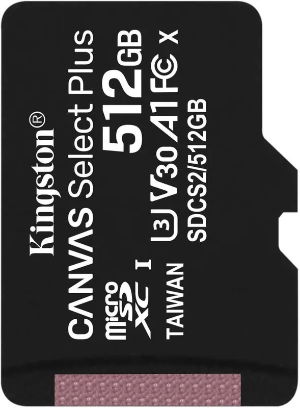 Флеш карта microSDXC 512GB Kingston SDCS2/512GBSP Canvas Select Plus w/o adapter