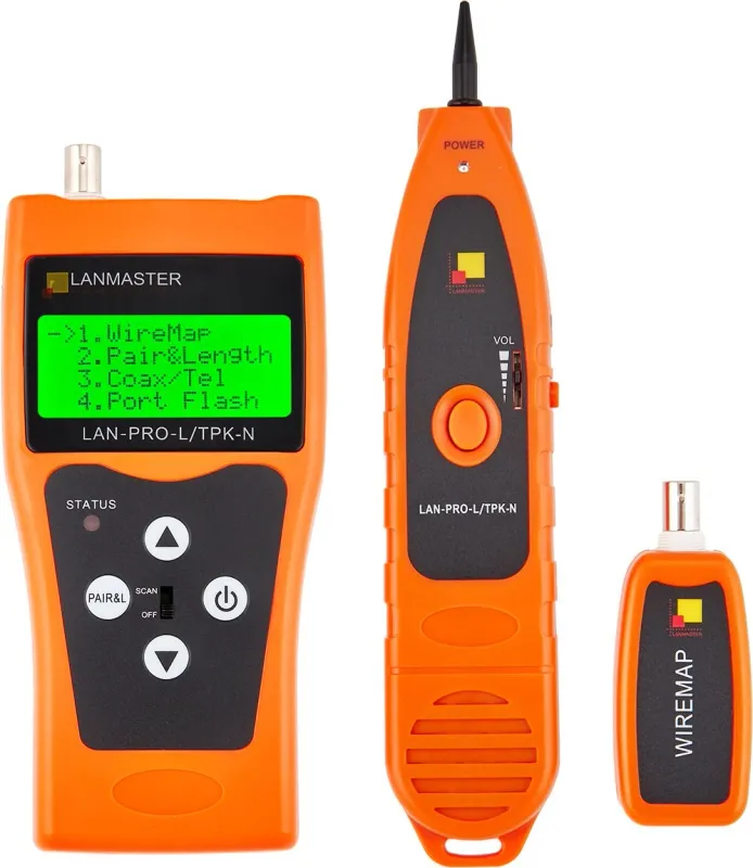 Тестер Кабельный тестер с измерением длины и трассировкой кабельных линий, 1 ответная часть