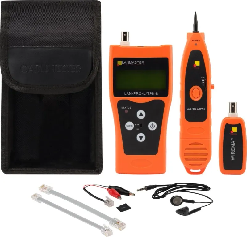 Тестер Кабельный тестер с измерением длины и трассировкой кабельных линий, 1 ответная часть
