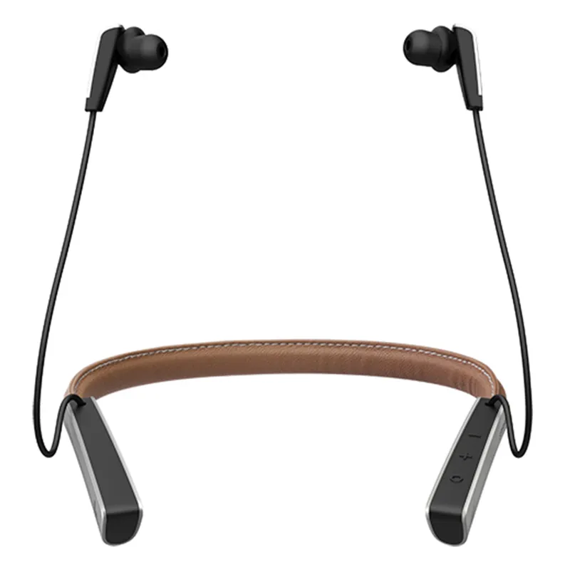 Гарнитура вкладыши Edifier W380NB 0.5м черный/коричневый беспроводные bluetooth шейный обод