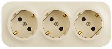 Розетка силов. (2 розетки) Legrand Quteo (782248) откр. зазем. штор. IP20 слоновая кость