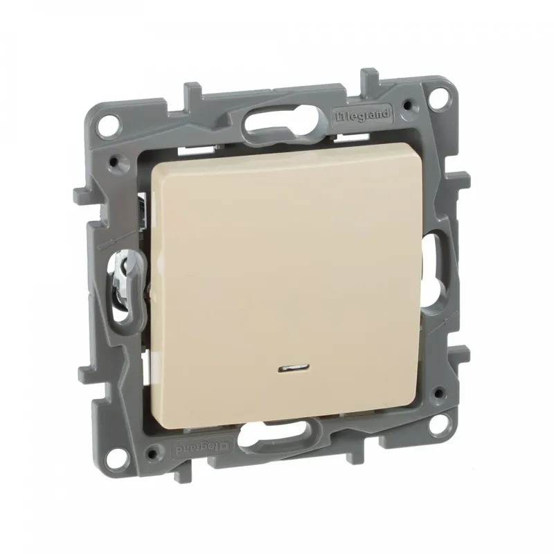 Выключатель Legrand Etika скрыт. 1кл. с подсветкой IP20 слоновая кость (672303)