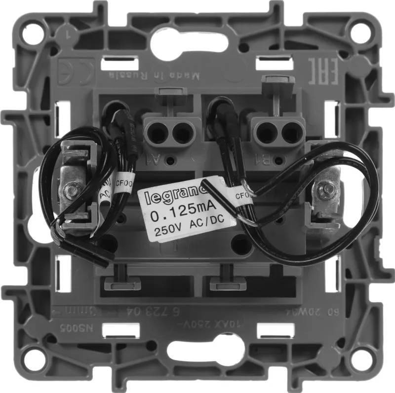 Выключатель Legrand Etika скрыт. 2кл. с подсветкой IP20 слоновая кость (672304)