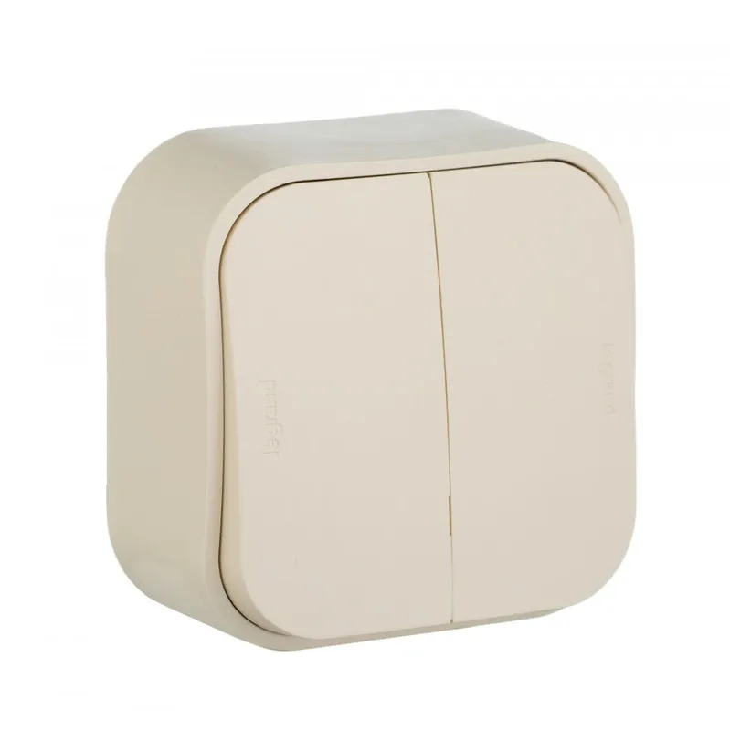 Выключатель Legrand Quteo откр. 2кл. IP20 слоновая кость (782232)