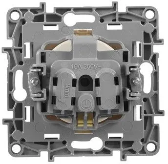 Розетка силов. Legrand Etika 672322 скрыт. зазем. штор. IP21 слоновая кость