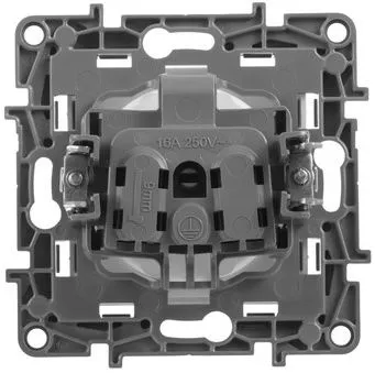 Розетка силов. Legrand Etika 672234 скрыт. штор. IP21 белый