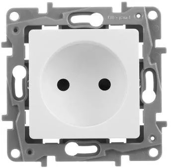Розетка силов. Legrand Etika 672234 скрыт. штор. IP21 белый