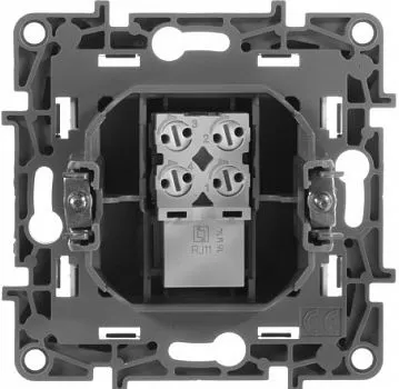 Розетка телеф. Legrand Etika 672240 скрыт. белый