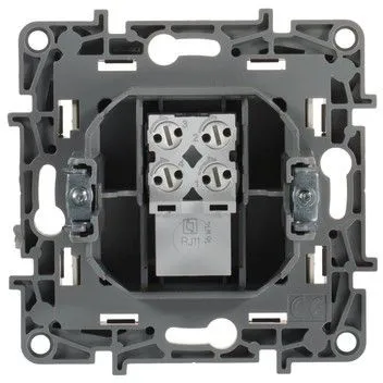 Розетка телеф. Legrand Etika 672340 скрыт. слоновая кость