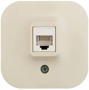 Розетка телеф. Legrand Quteo 782244 откр. слоновая кость
