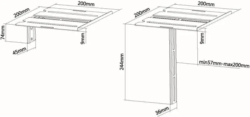 Кронштейн-подставка для DVD и AV систем Ultramounts UM500 черный макс.3кг настенный