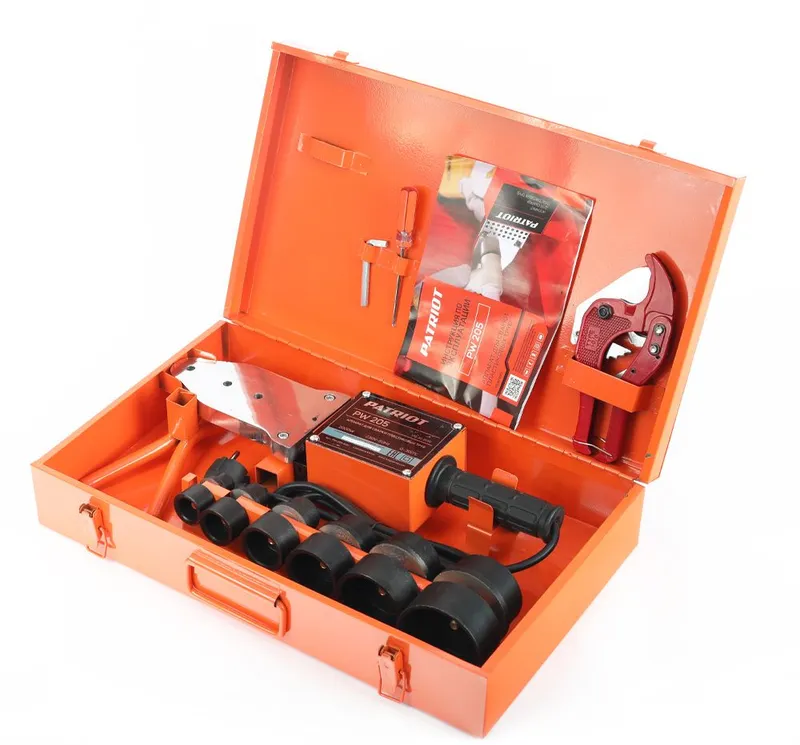 Сварочный аппарат для пластиковых труб Patriot PW 205 2кВт Тмакс.:300 парн.насад. 6насад. (кейс в компл.) (170302010)