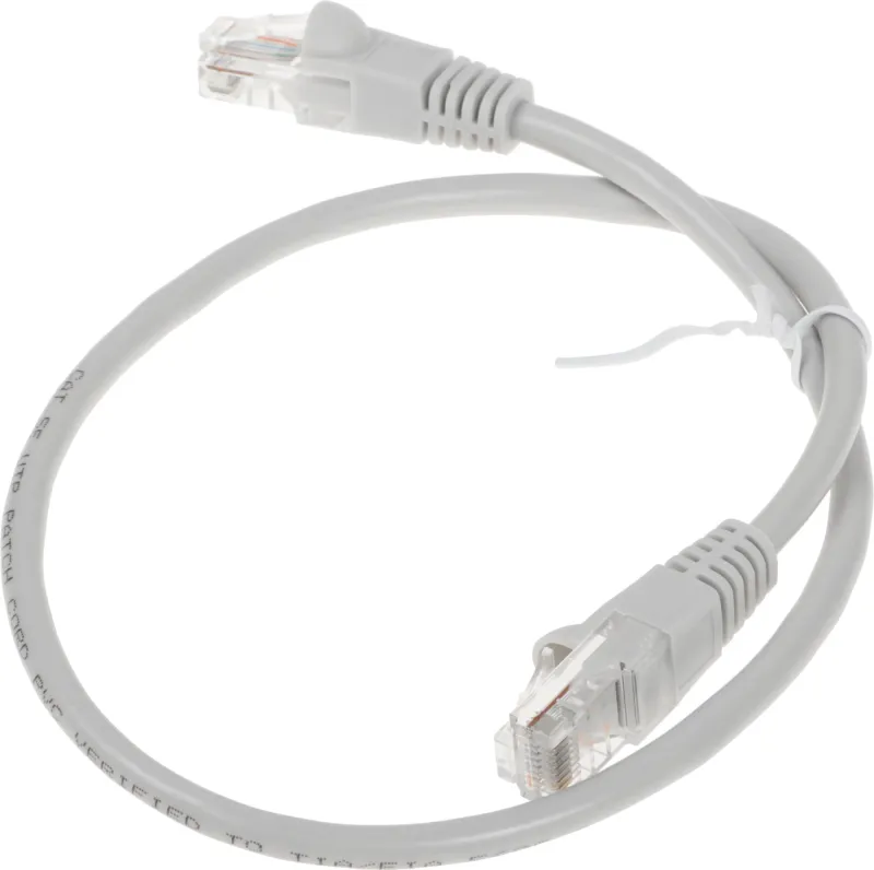 Патч-корд Buro UTP 4 пары cat.5E CCA molded 0.5м серый RJ-45 (m)-RJ-45 (m) (UTP-5E-0,5M-G)