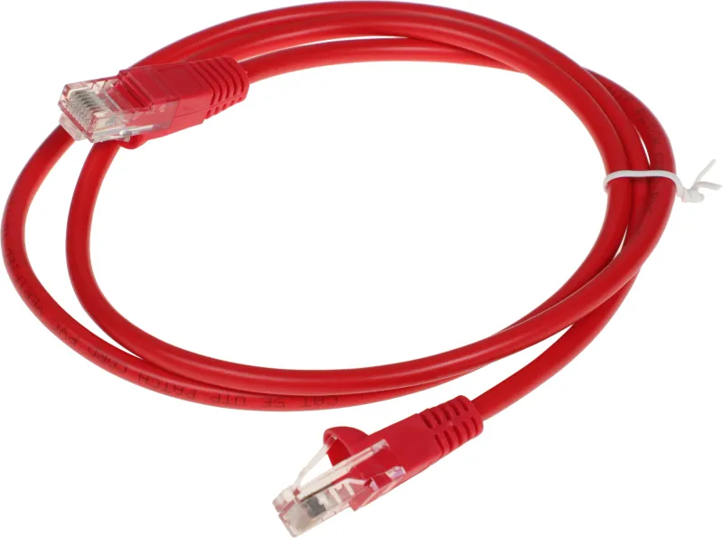 Патч-корд Buro UTP 4 пары cat.5E CCA molded 1м красный RJ-45 (m)-RJ-45 (m) (UTP-5E-1M-R)