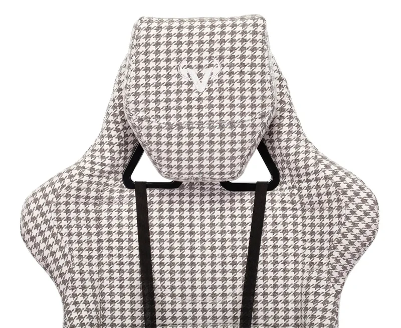 Кресло игровое Zombie VIKING LOFT серый Morris-1 гусин.лапка с подголов. крестов. металл