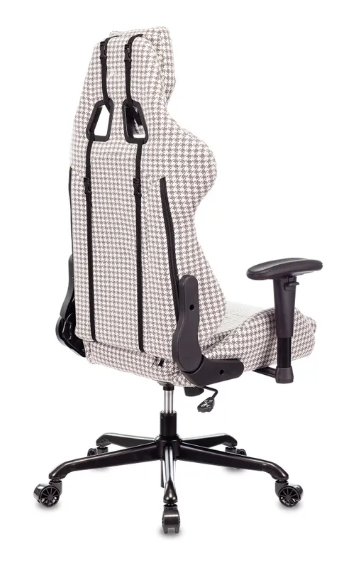 Кресло игровое Zombie VIKING LOFT серый Morris-1 гусин.лапка с подголов. крестов. металл