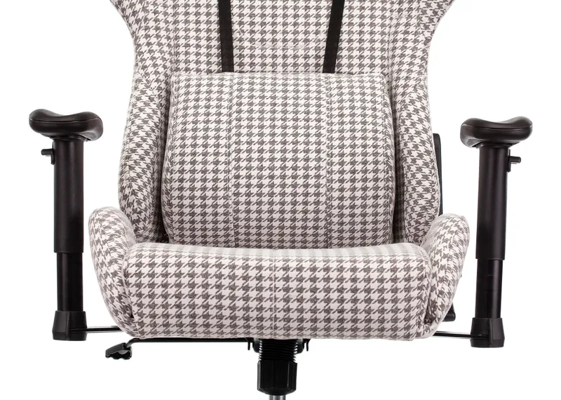 Кресло игровое Zombie VIKING LOFT серый Morris-1 гусин.лапка с подголов. крестов. металл