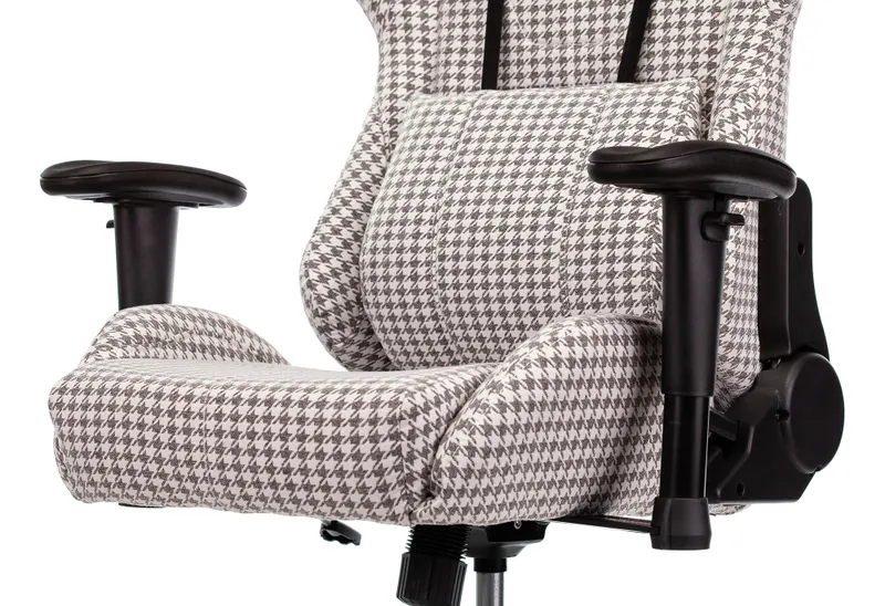 Кресло игровое Zombie VIKING LOFT серый Morris-1 гусин.лапка с подголов. крестов. металл