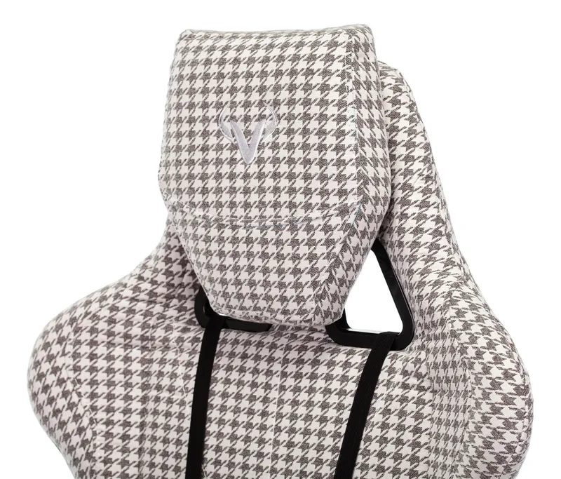 Кресло игровое Zombie VIKING LOFT серый Morris-1 гусин.лапка с подголов. крестов. металл