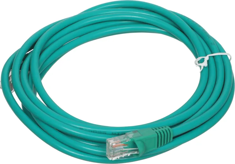 Патч-корд Buro UTP-5E-3M-GR UTP 4 пары cat.5E CCA molded 3м зеленый RJ-45 (m)-RJ-45 (m)