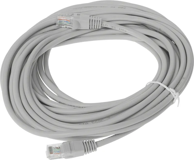 Патч-корд Buro UTP-5E-10M-G UTP 4 пары cat.5E CCA molded 10м серый RJ-45 (m)-RJ-45 (m)