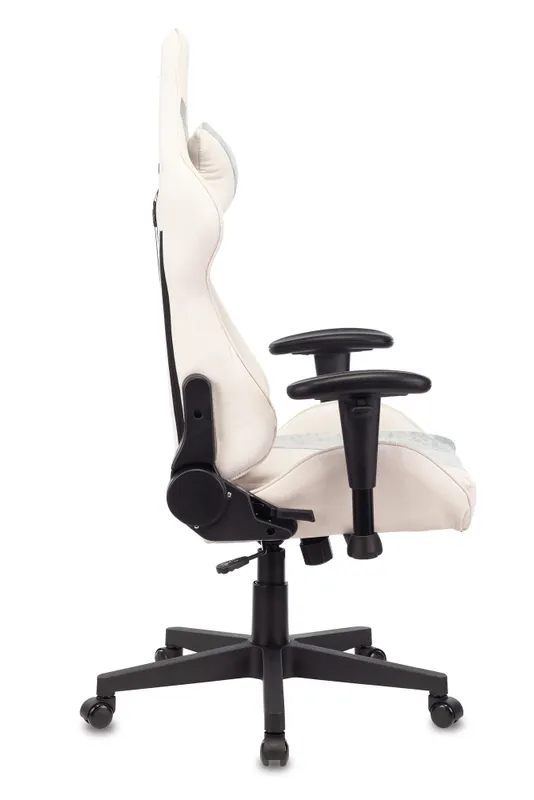 Кресло игровое Zombie VIKING X Fabric белый/серо-голубой с подголов. крестов. пластик