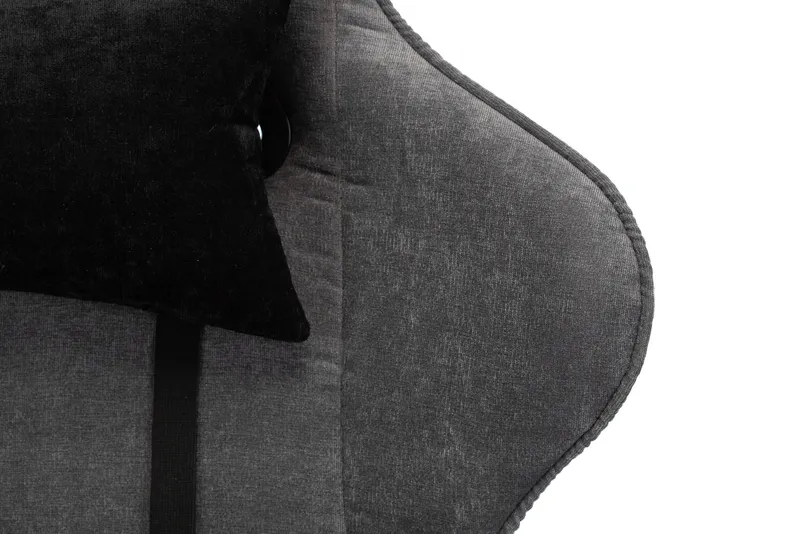 Кресло игровое Zombie VIKING X Fabric серый/черный с подголов. крестов. пластик