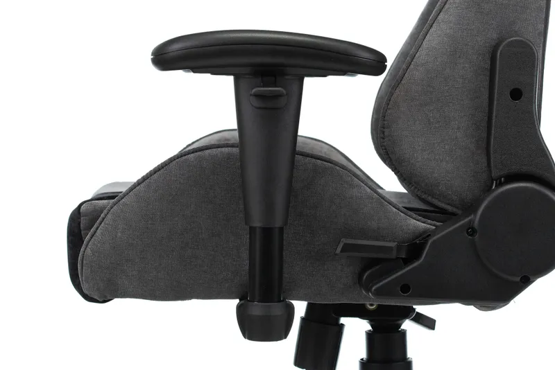 Кресло игровое Zombie VIKING X Fabric серый/черный с подголов. крестов. пластик