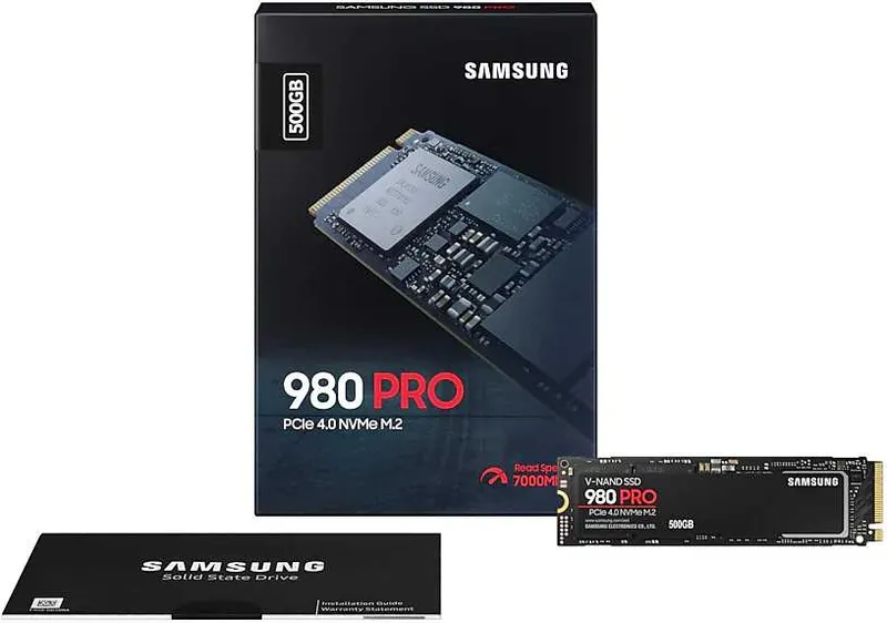 Твердотельный накопитель SSD M.2 (PCI-E NVMe) 500Gb Samsung 980 PRO (R6900/W5000MB/s) (MZ-V8P500BW) 1year