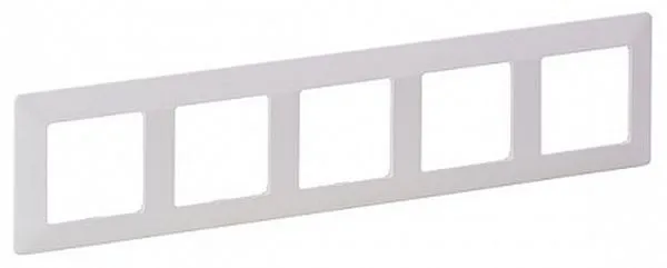 Рамка Legrand Valena Life 754005 накладная 5x горизонтальный монтаж пластик белый
