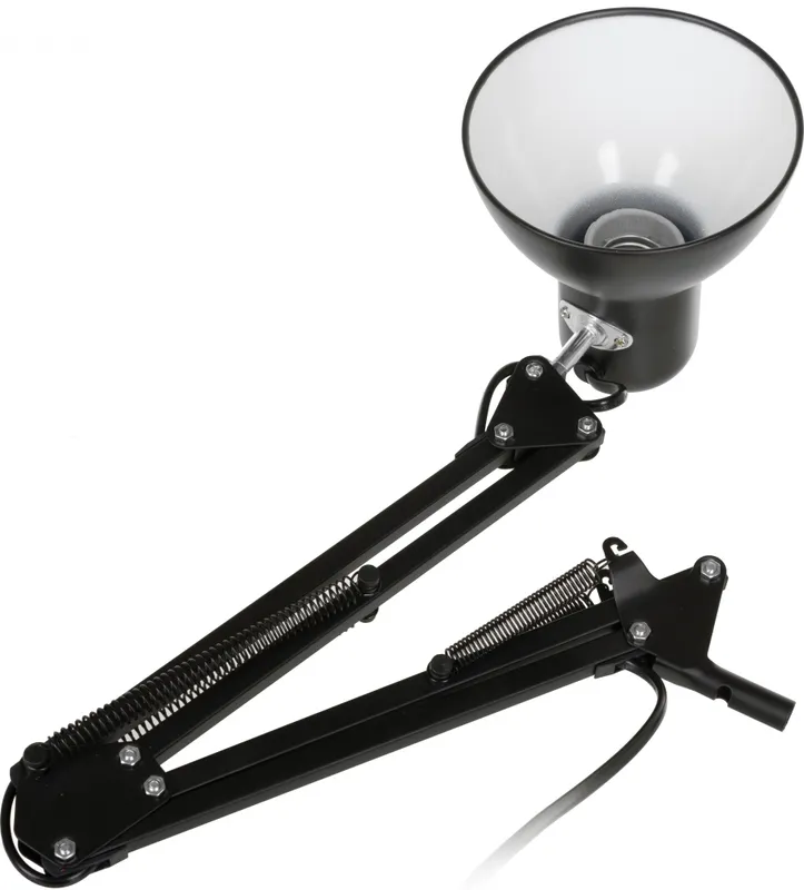 Светильник Ultraflash UF-312P С02 (12895) настольный на струбцине E27 черный 60Вт