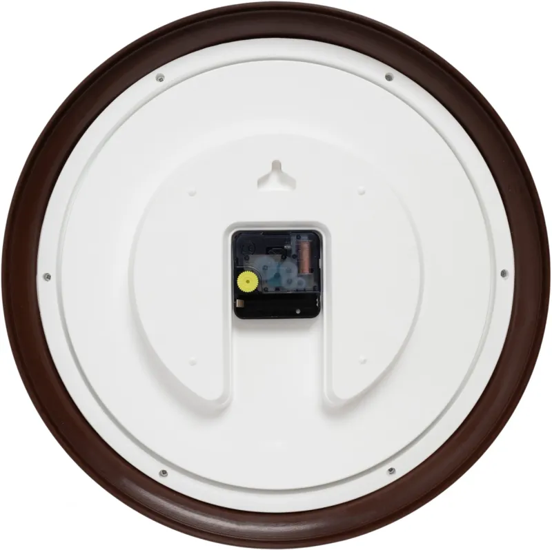 Часы настенные аналоговые Бюрократ WALLC-R85P D35см коричневый/белый (WALLC-R85P35/BROWN)